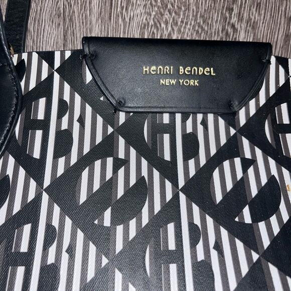 Henri Bendel Black and White Tote Bag Vintage HTF - Picture 2 of 11